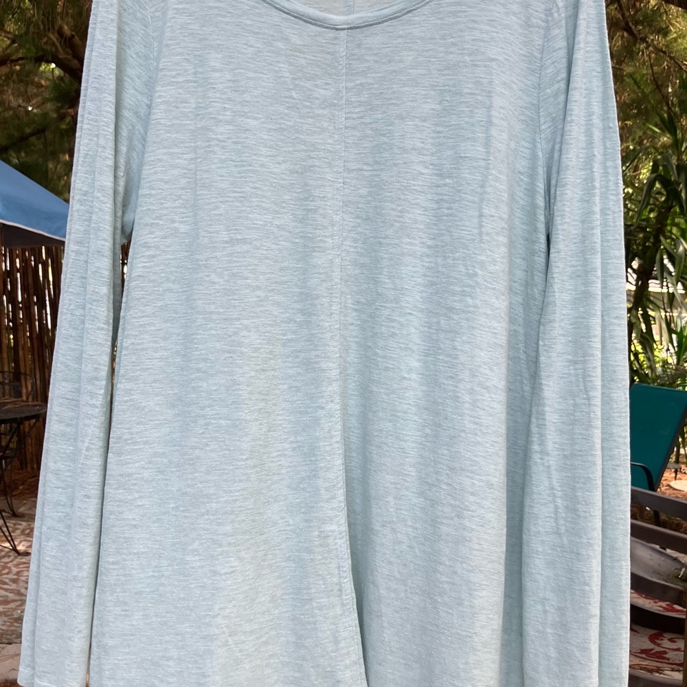 Eileen Fisher Soft Blue/Green Knit Top